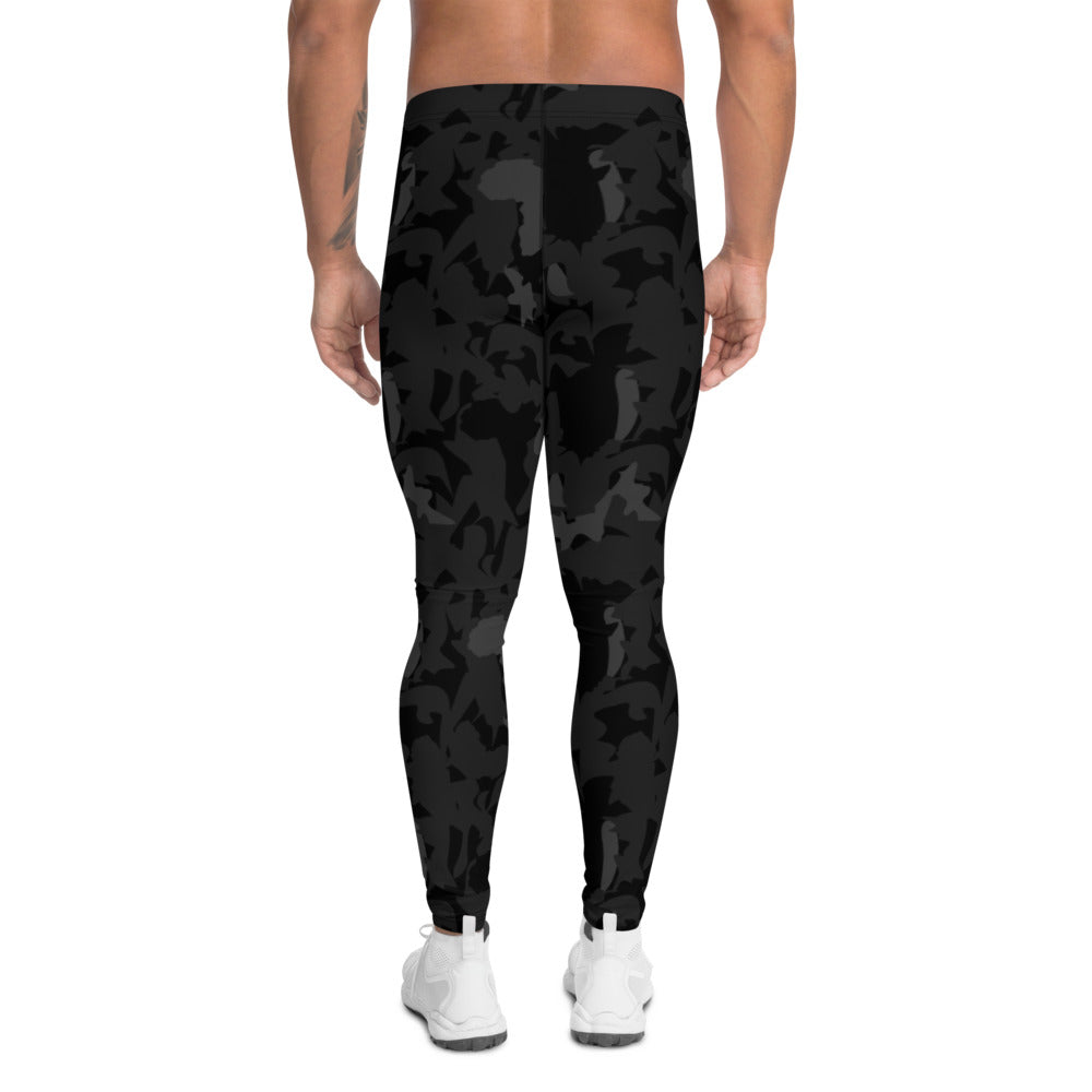 Men's Leggings - AfriBix Black Camouflage