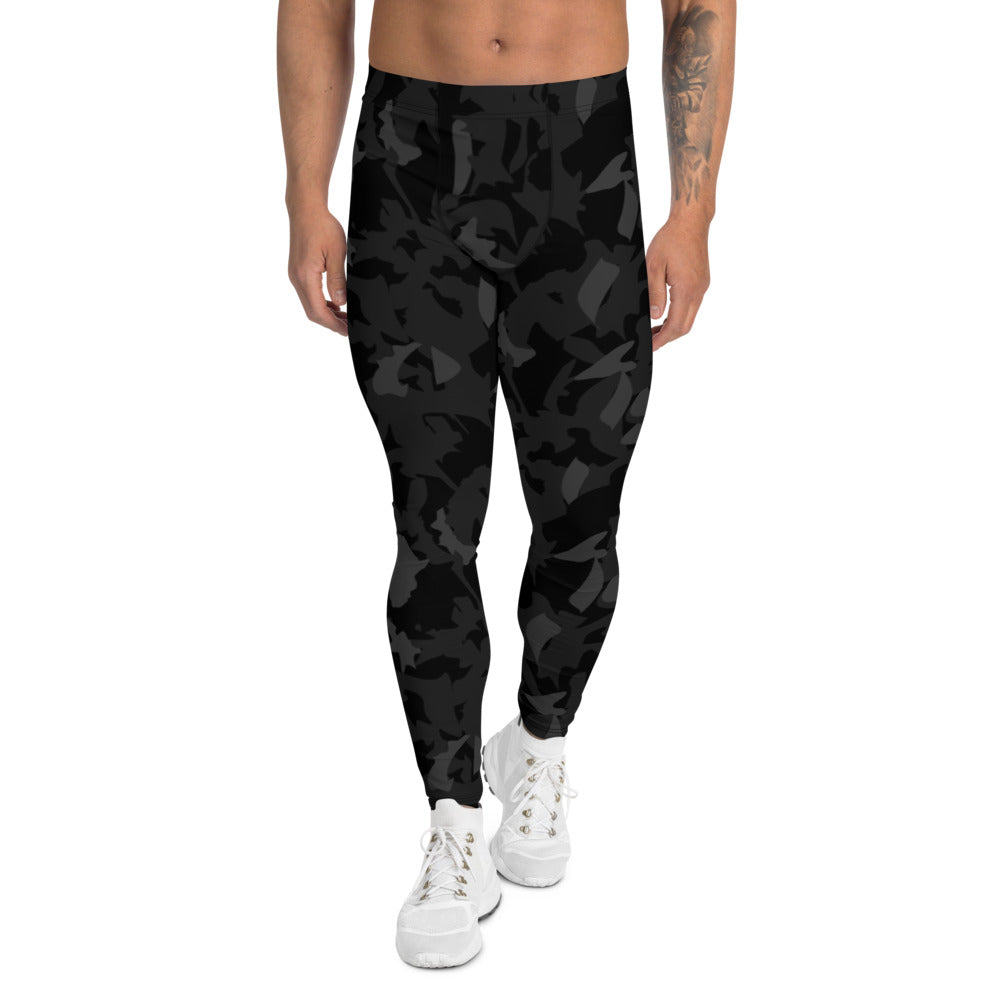 Men's Leggings - AfriBix Black Camouflage