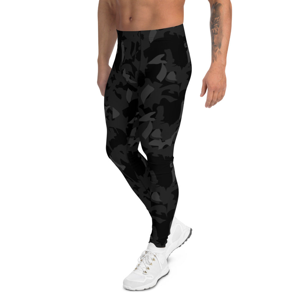 Men's Leggings - AfriBix Black Camouflage