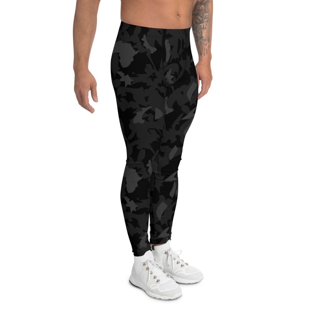 Men's Leggings - AfriBix Black Camouflage