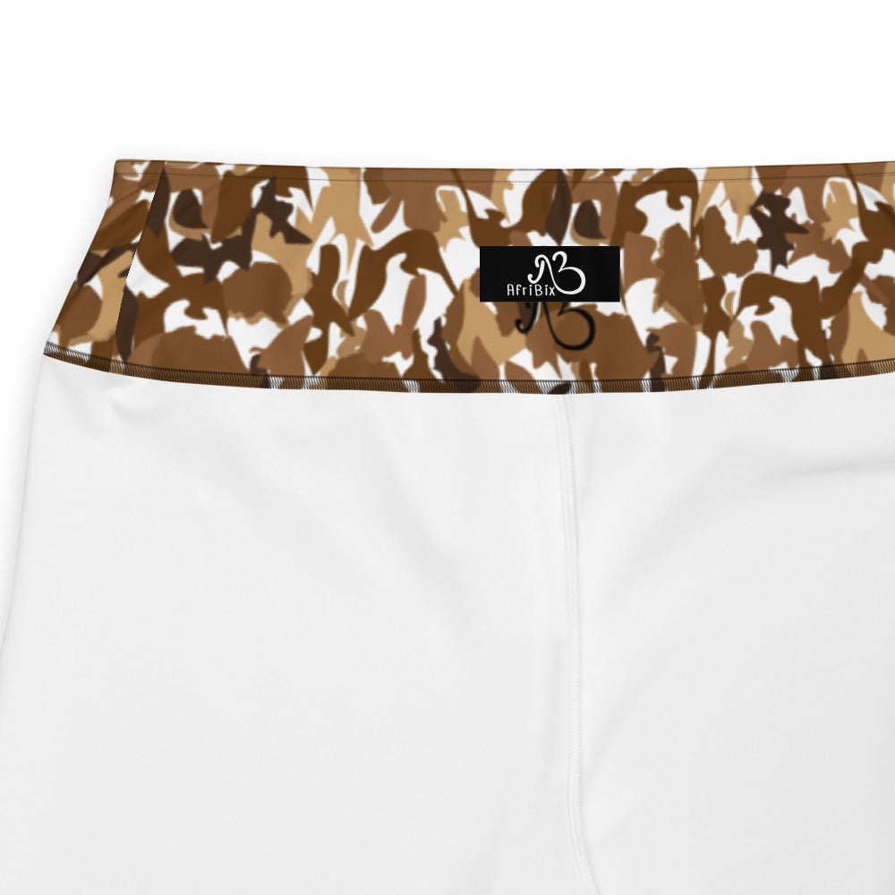 High Waist Plus Size Leggings - AfriBix Nude Camo