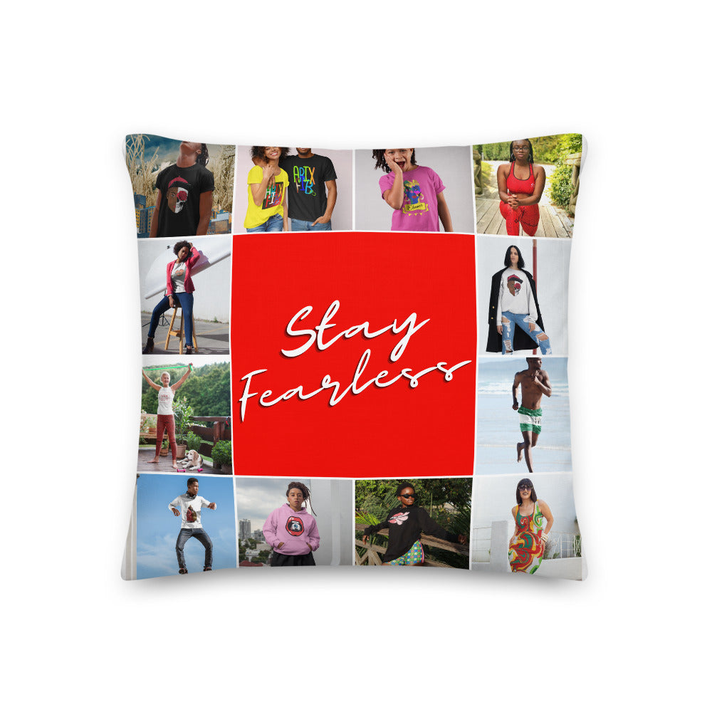 Stay Fearless Personalised Premium Throw Pillow