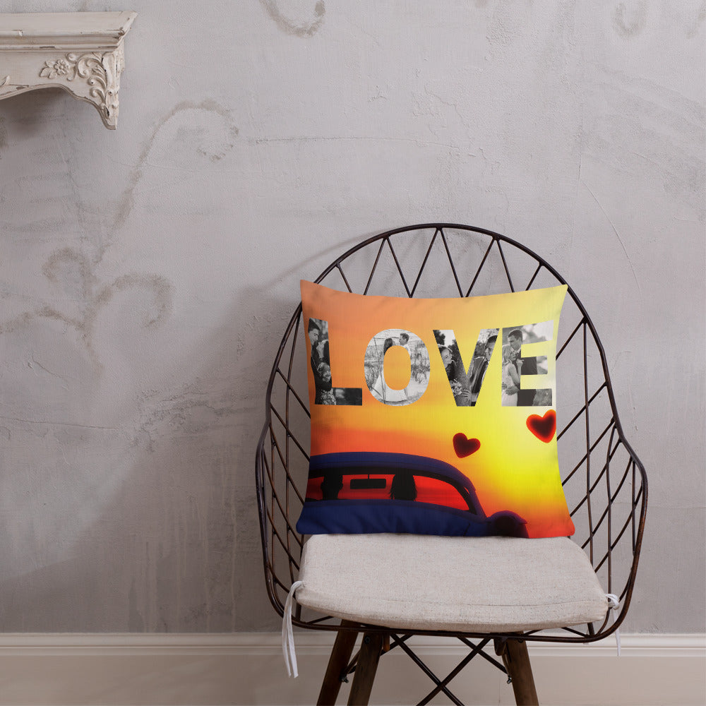 Love Personalised Premium Throw Pillow - Road trip