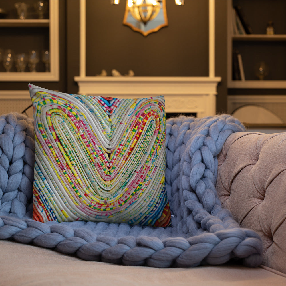 Love Woven in Time Premium Throw Pillow