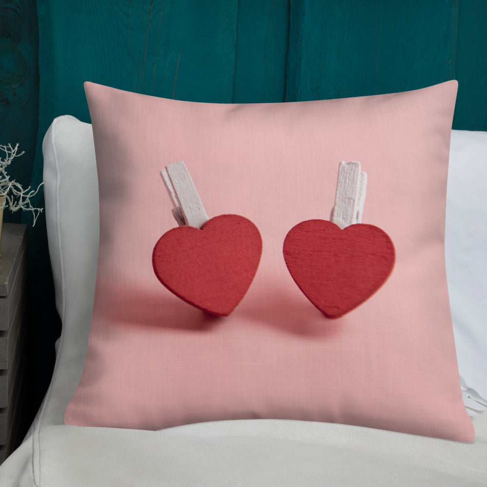 Love Personalised Premium Throw Pillow - Pink