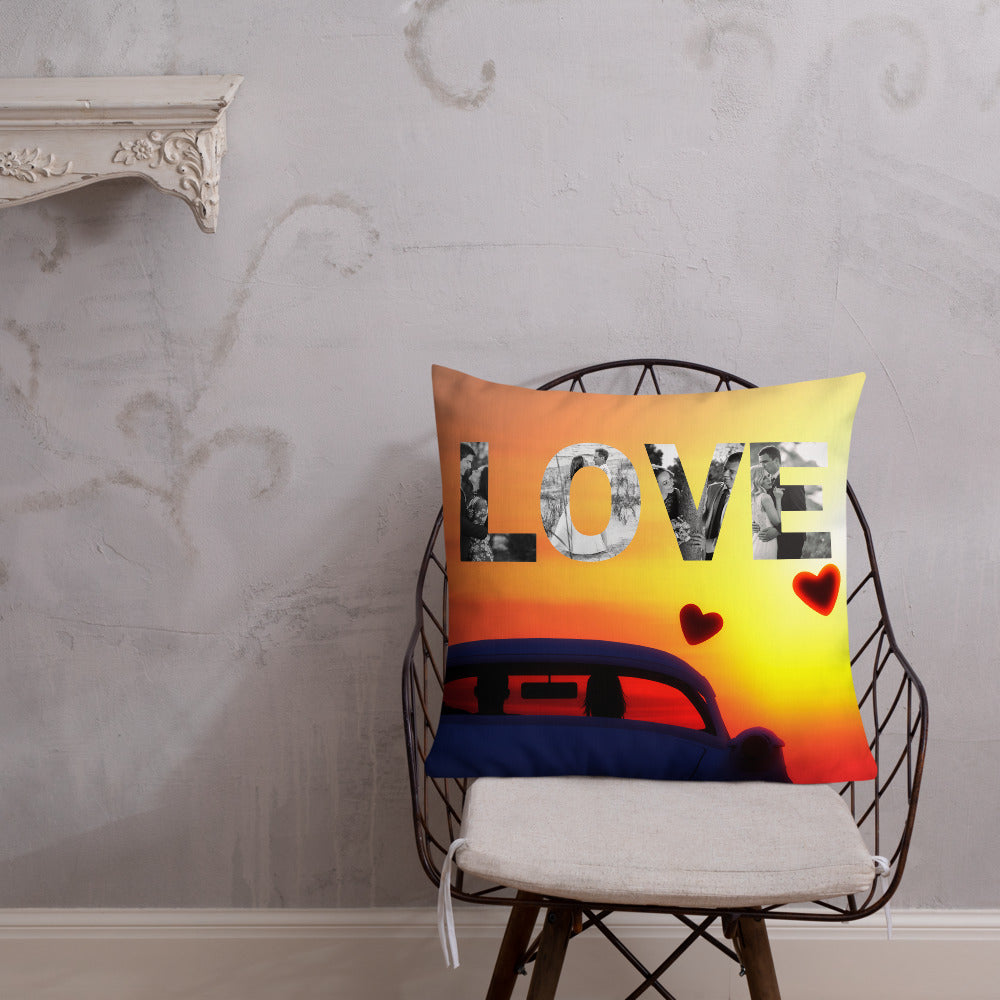 Love Personalised Premium Throw Pillow - Road trip