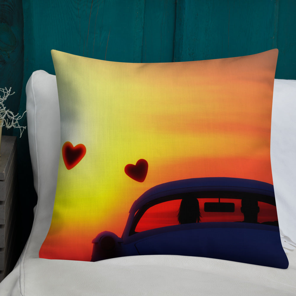 Love Personalised Premium Throw Pillow - Road trip