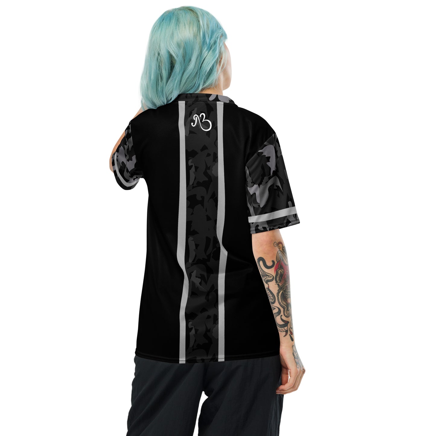 AfriBix Camo Recycled Unisex Sports Jersey - Black