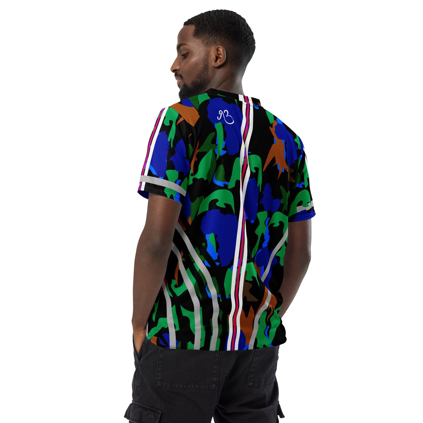 AfriBix Camo Recycled unisex sports jersey - Green