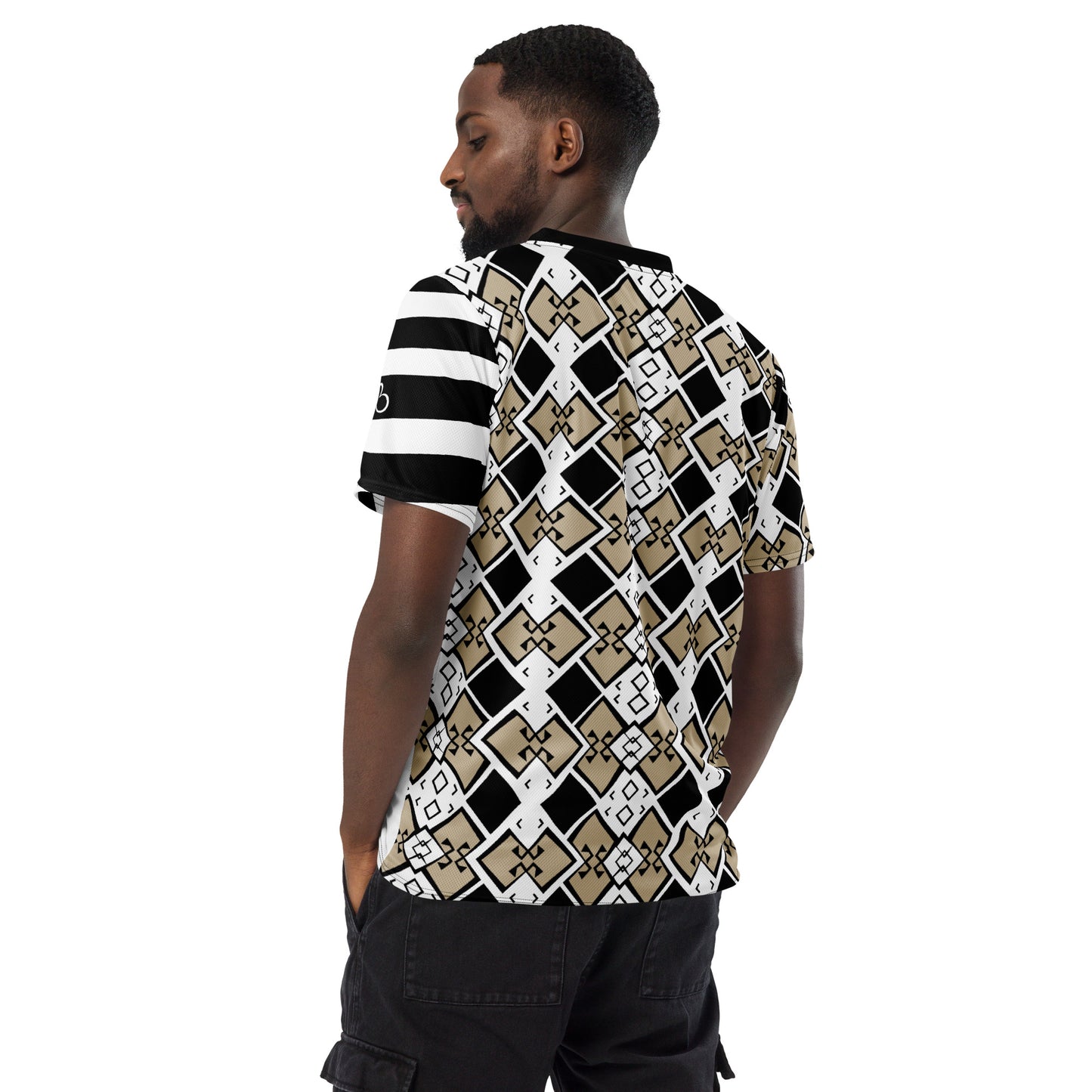 Aztek print recycled unisex sports jersey