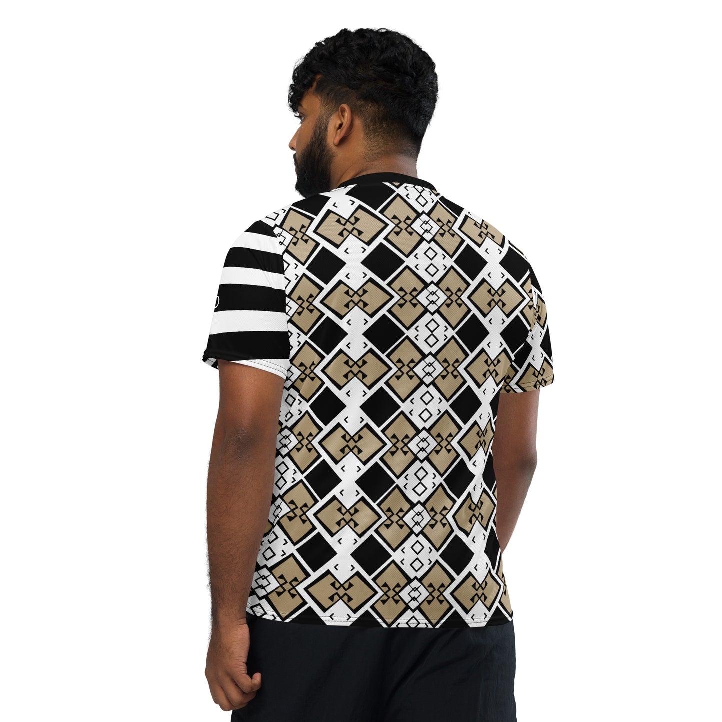 Aztek print recycled unisex sports jersey