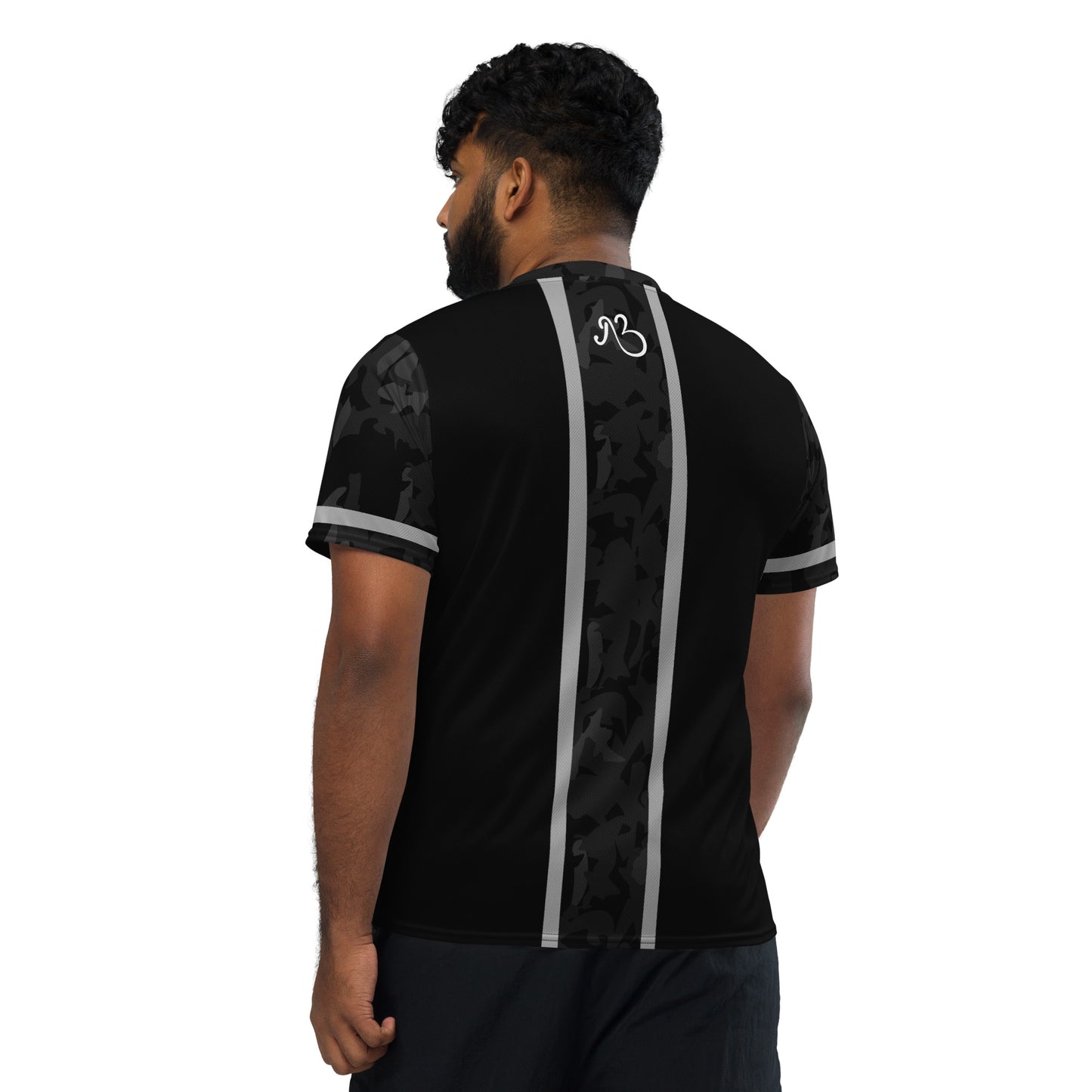 AfriBix Camo Recycled Unisex Sports Jersey - Noir