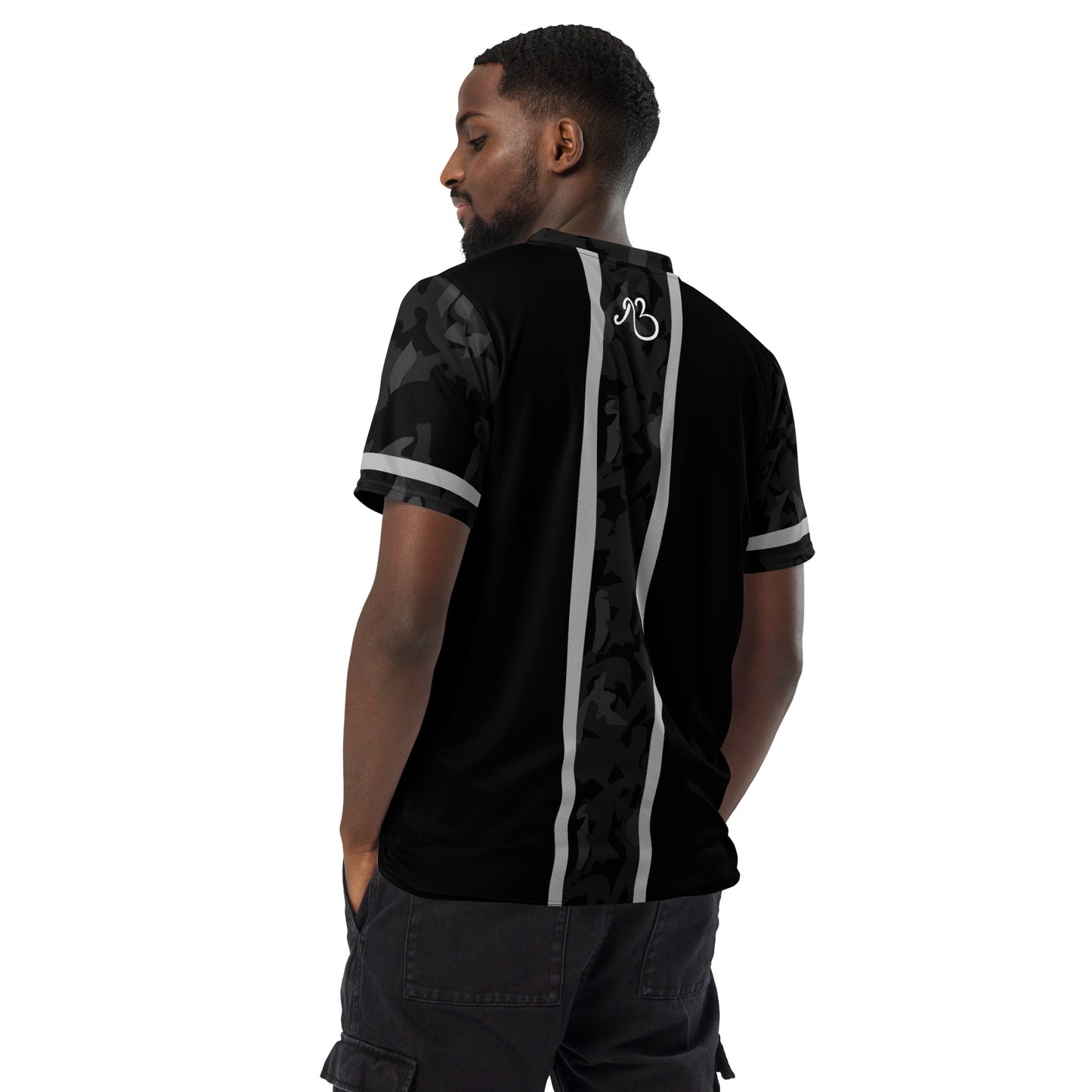 AfriBix Camo Recycled Unisex Sports Jersey - Noir