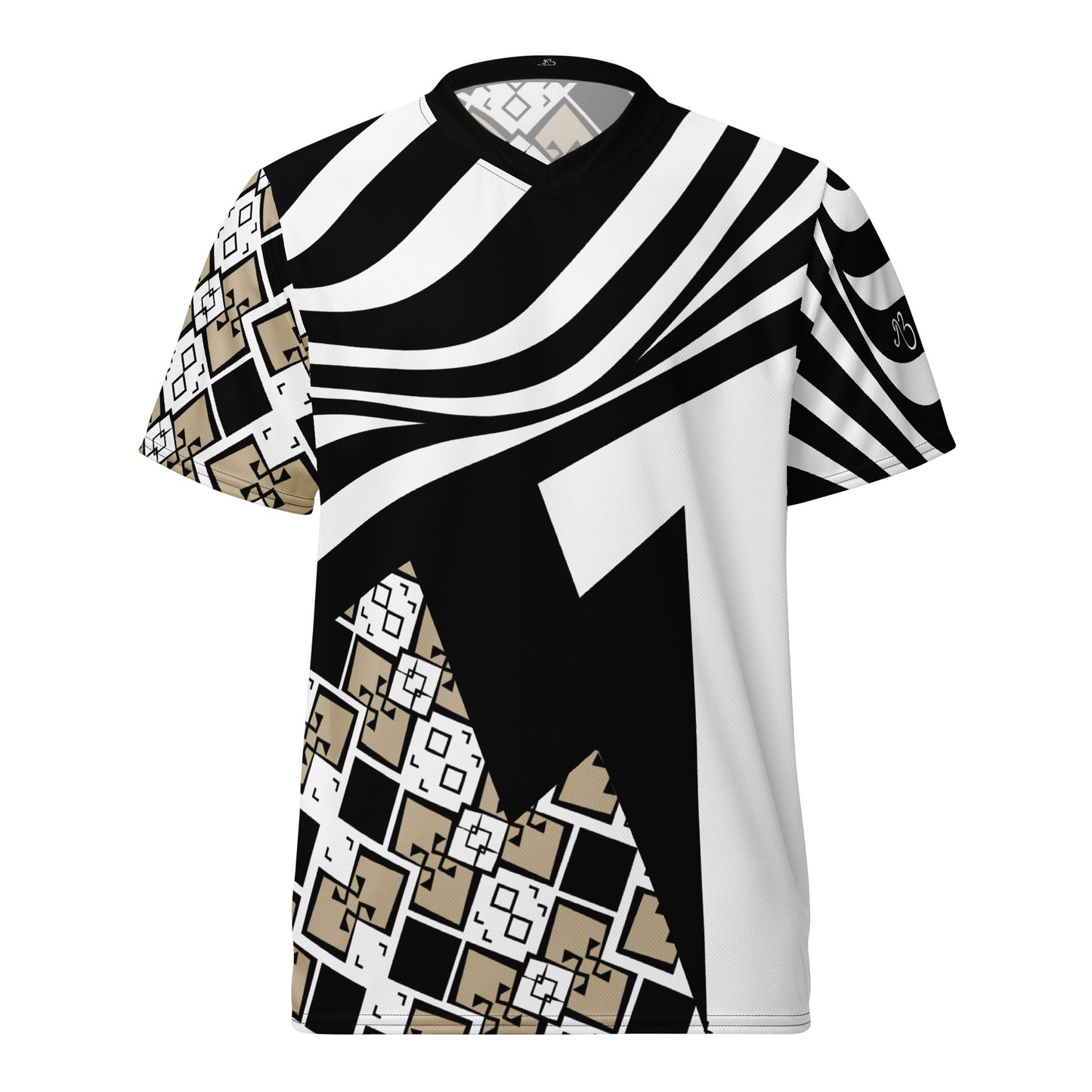 Aztek print recycled unisex sports jersey