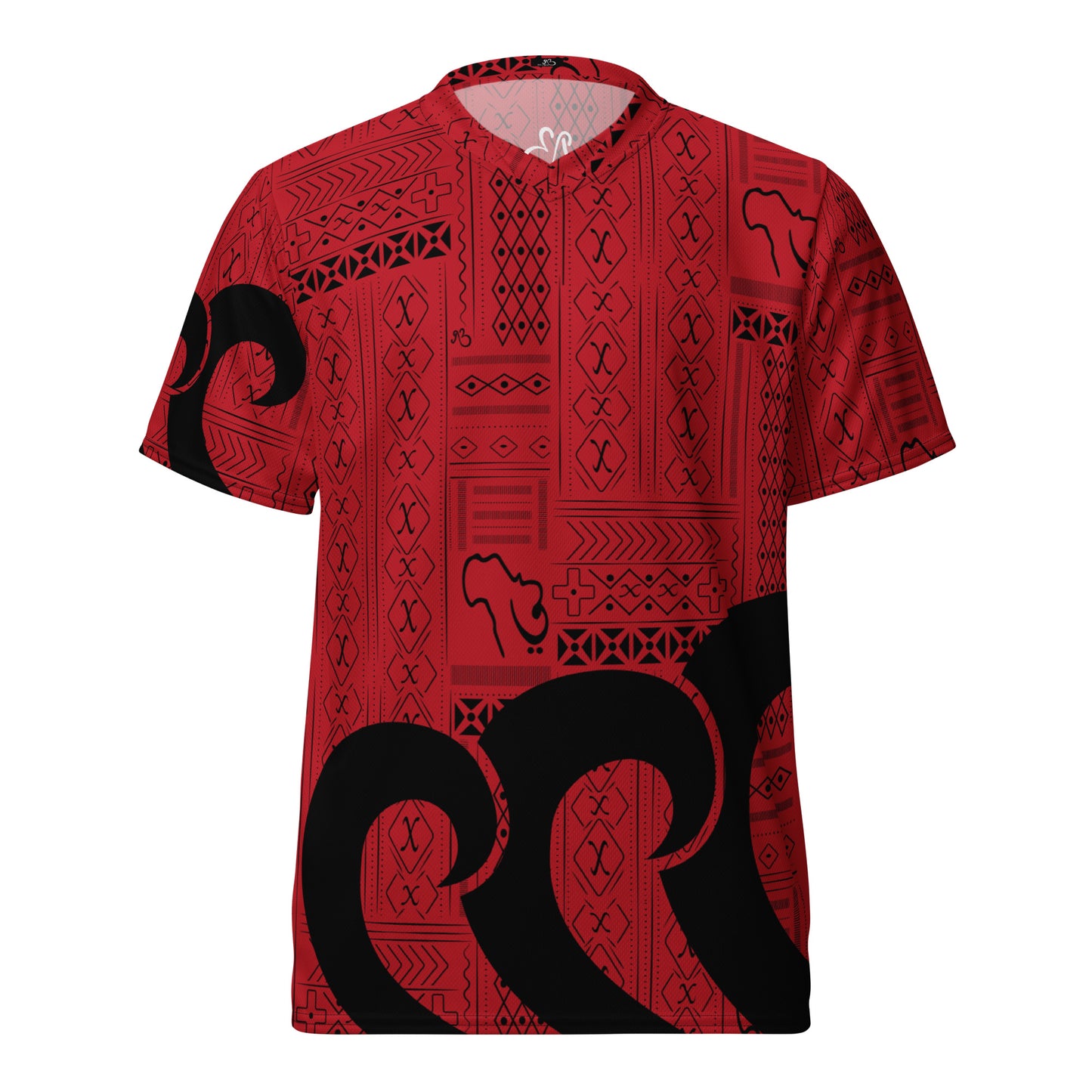 AfriBix Tribal print recycled unisex sports jersey