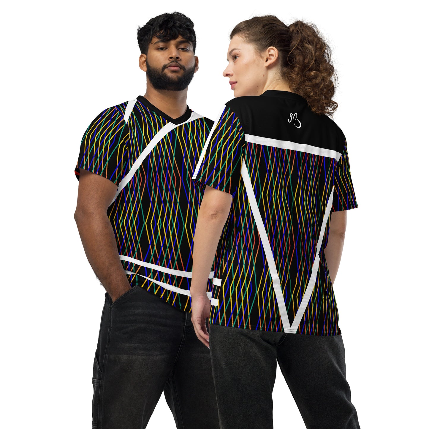 Constellation print recycled unisex sports jersey