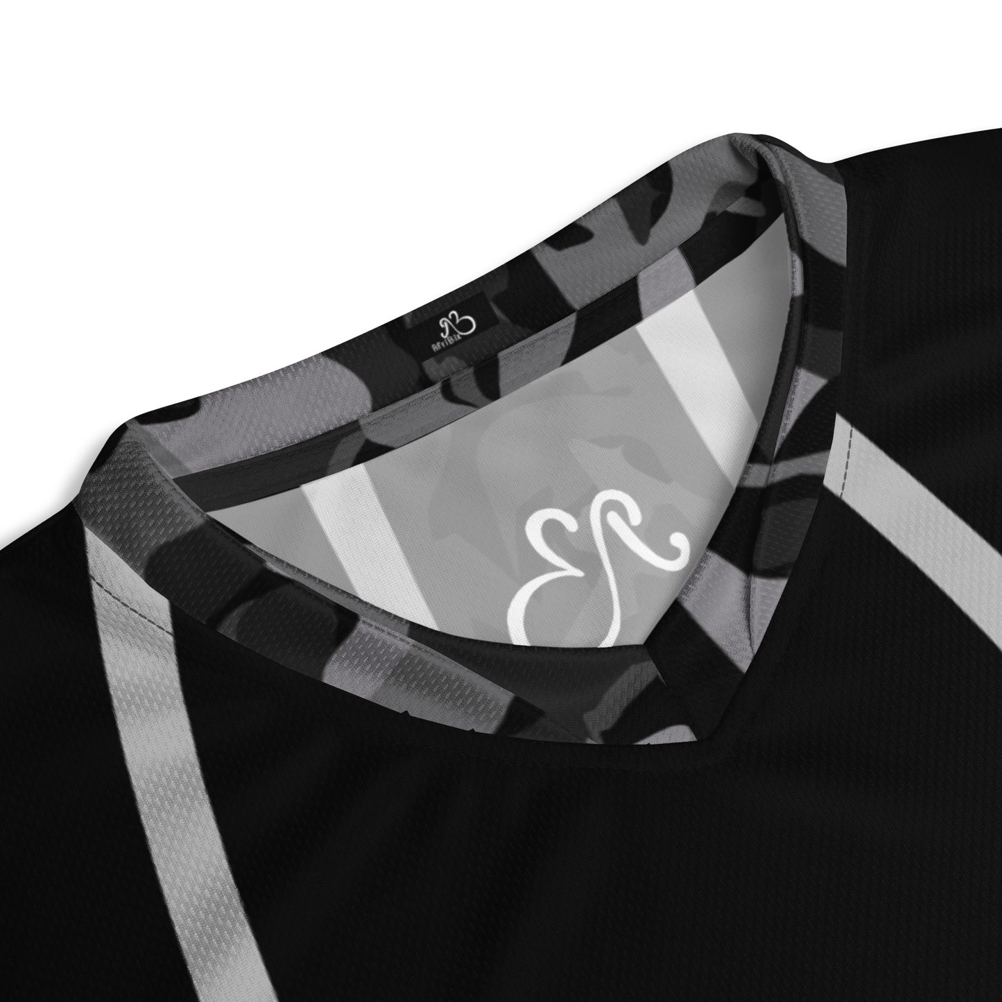 AfriBix Camo Recycled Unisex Sports Jersey - Black