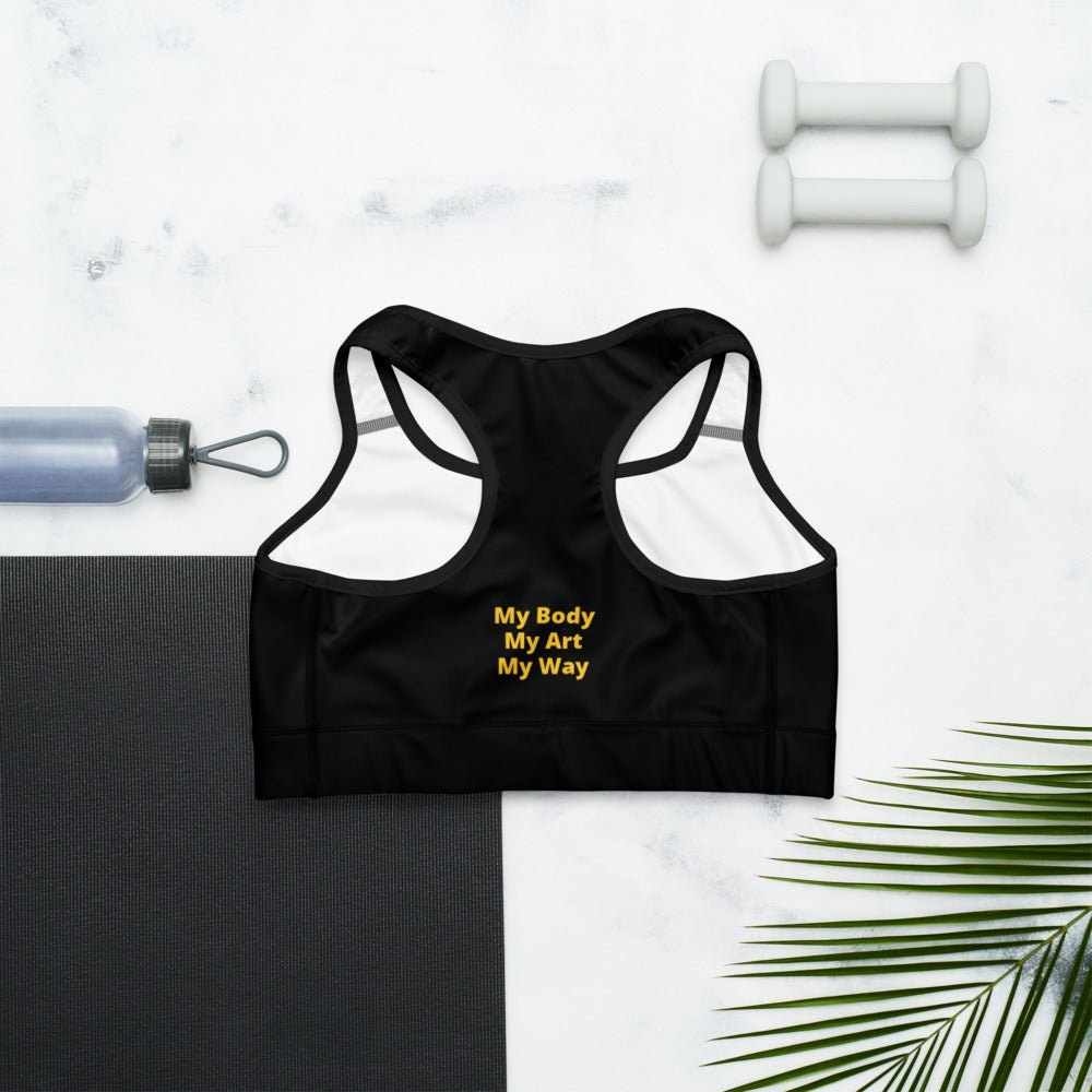 AfriBix Classic Black Sports Bra