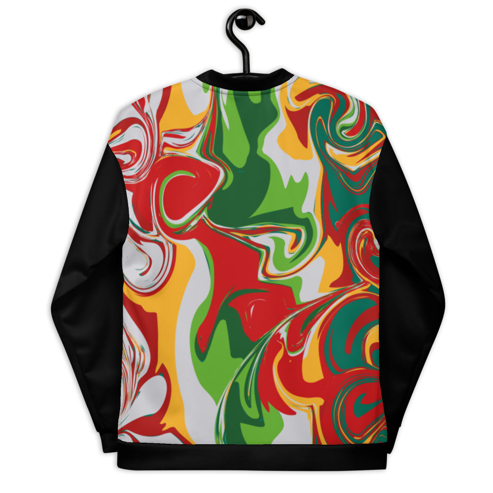 AfriBix Marble Unisex Bomber Jacket - Bubblegum