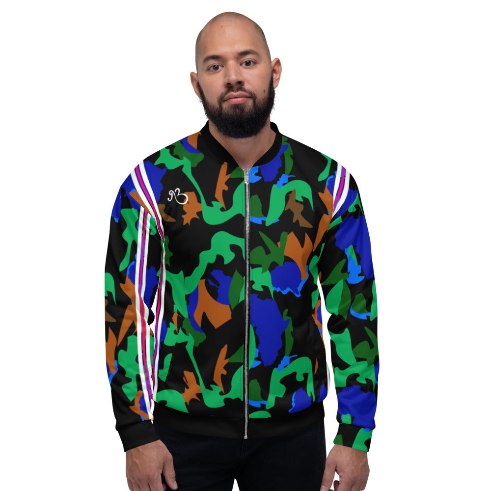 AfriBix Camo Print Unisex Bomber Jacket