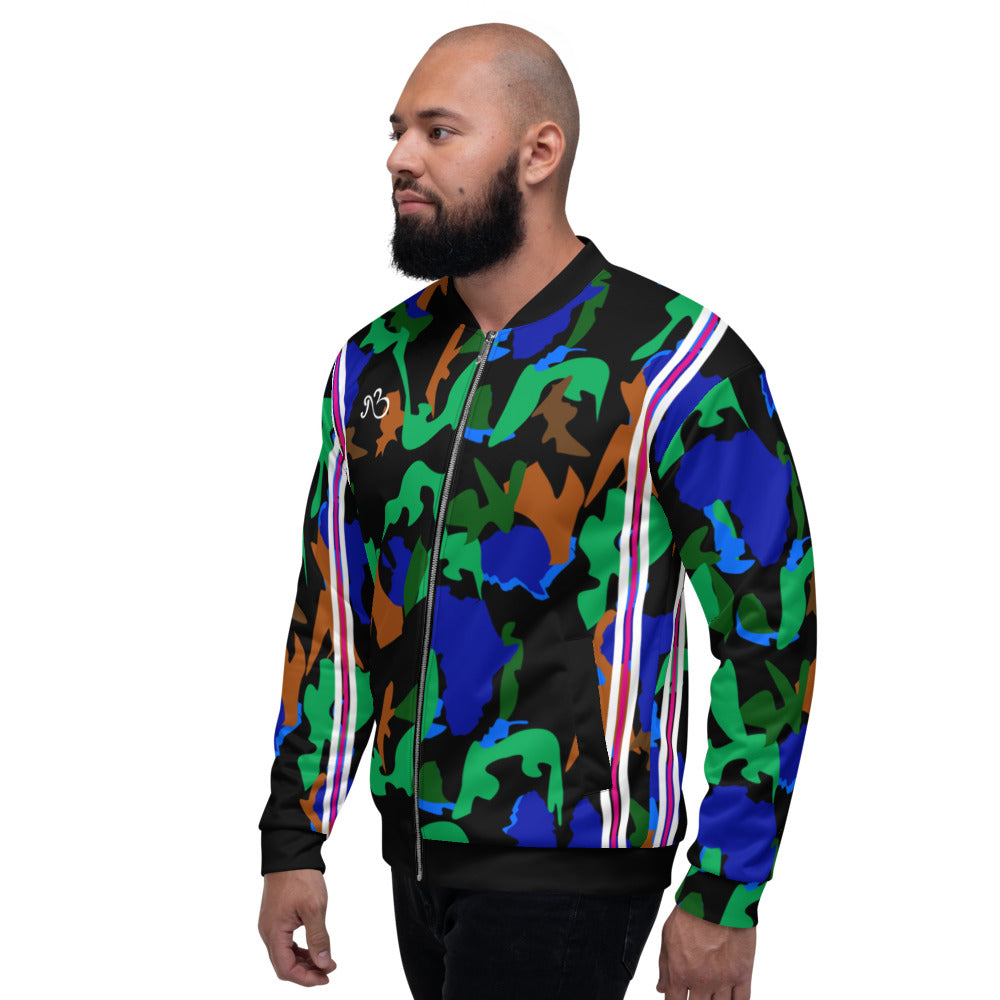 AfriBix Camo Print Unisex Bomber Jacket