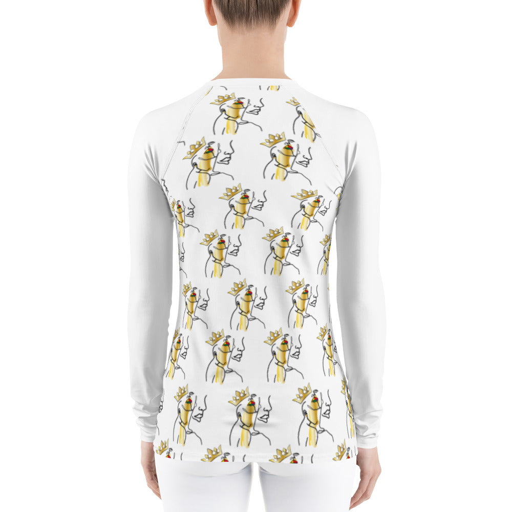 My Sista's Keeper Athletic Women's Rash Guard - white