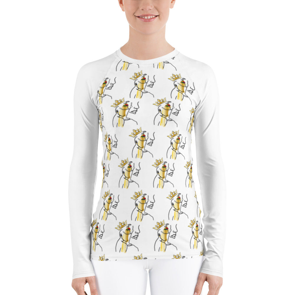 My Sista's Keeper Athletic Women's Rash Guard - white