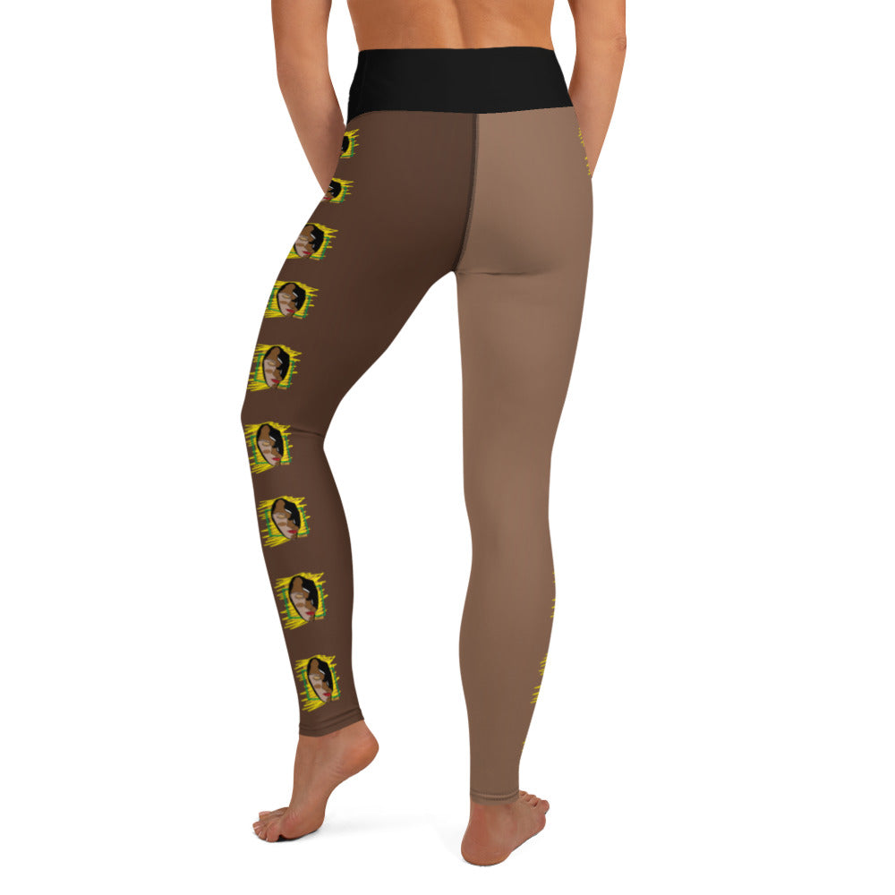 Serenity Skin-tone High Waist Leggings - caramel