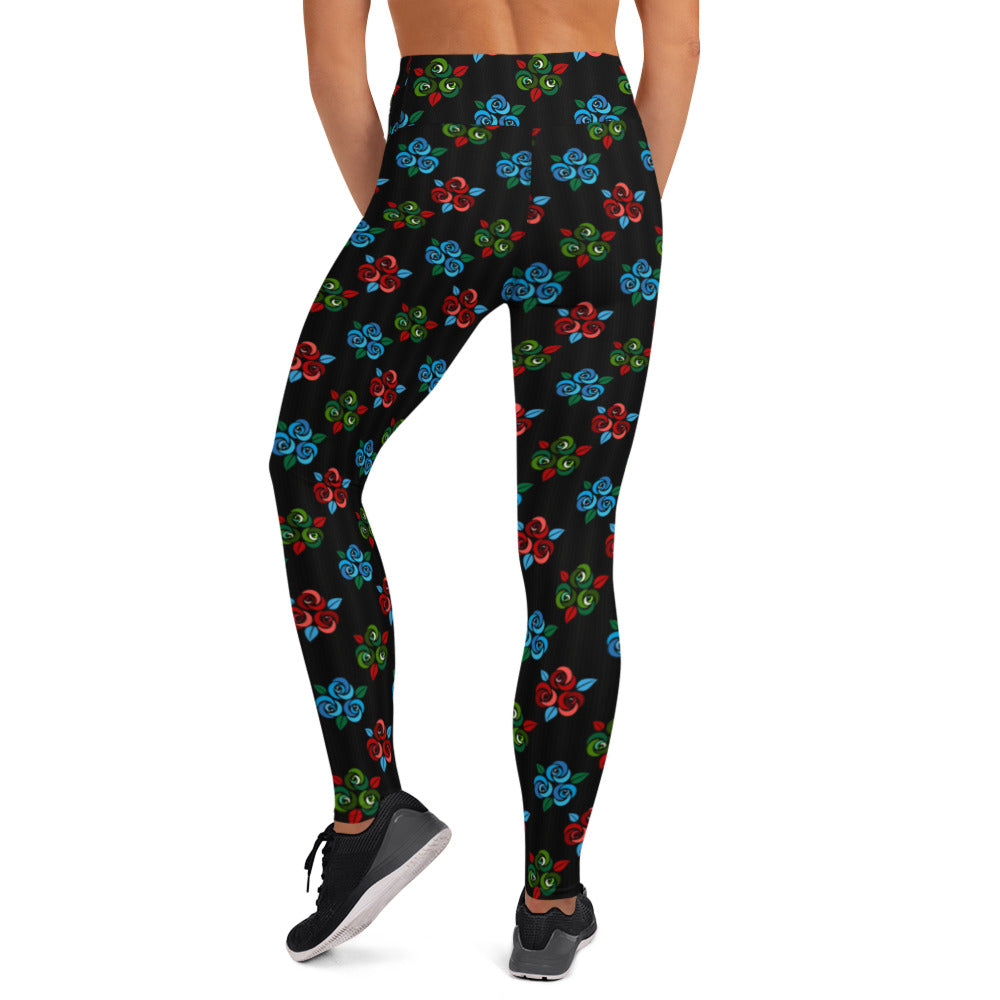 Rose Bouquet High Waist Leggings