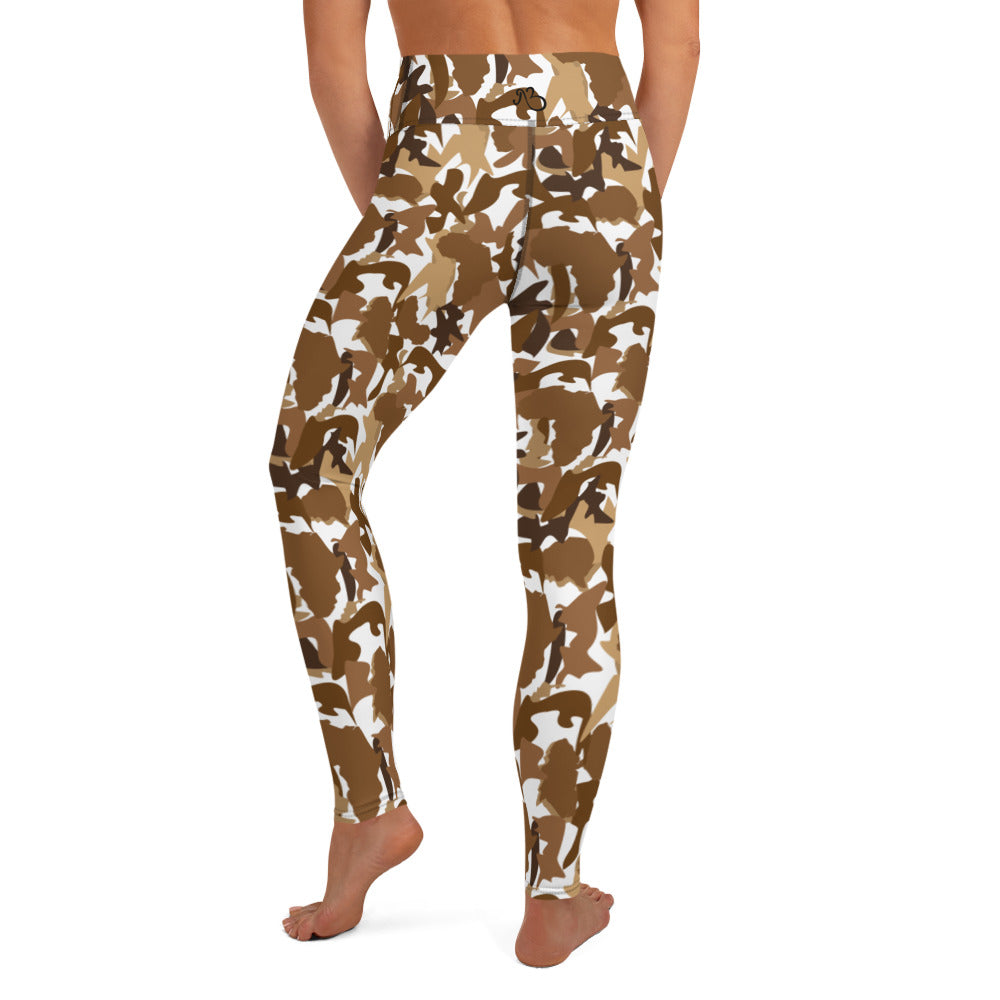 High Waist Leggings - AfriBix Nude Camo