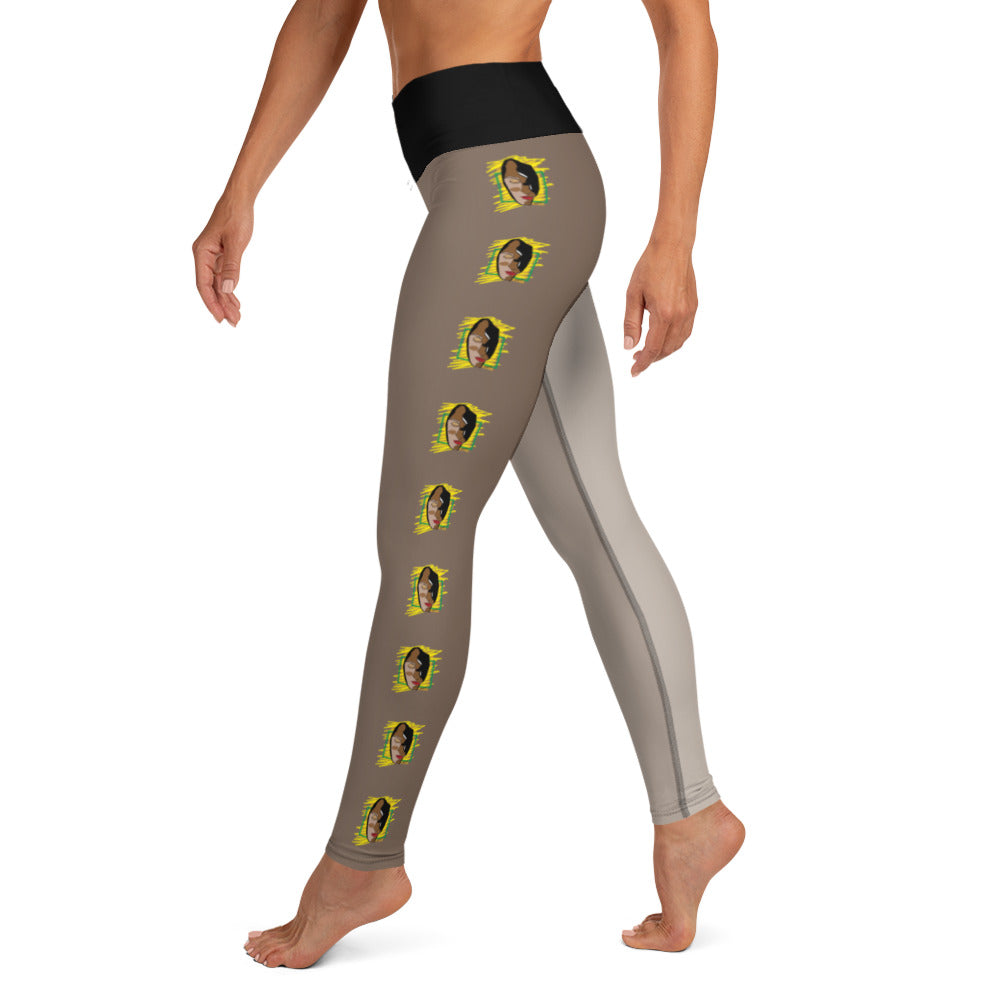 Serenity Skin Tone High Waist Leggings - chocolate