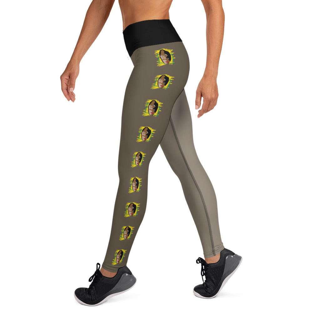 Serenity Skin-tone High Waist Leggings - coffee
