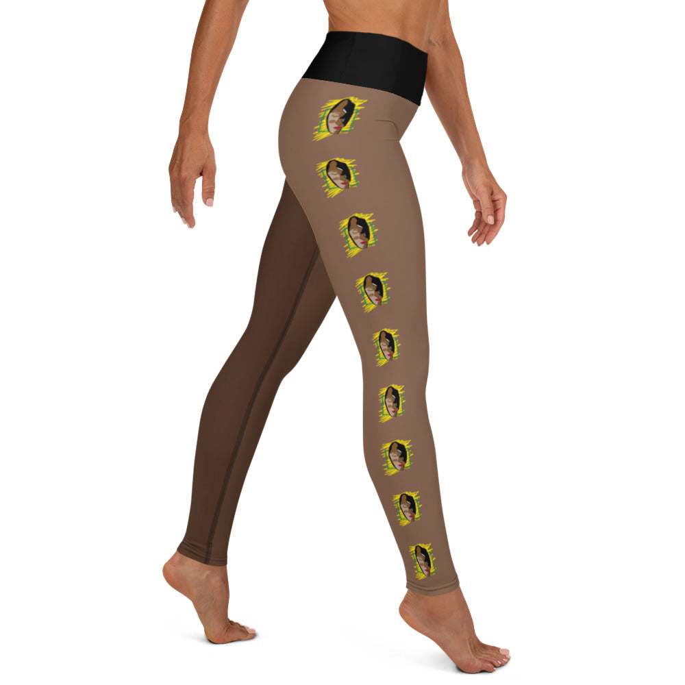 Serenity Skin-tone High Waist Leggings - caramel
