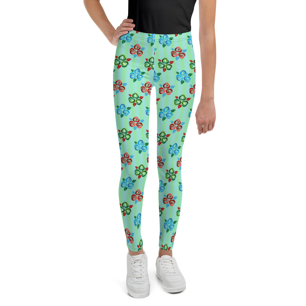 Rose Bouquet Youth Leggings