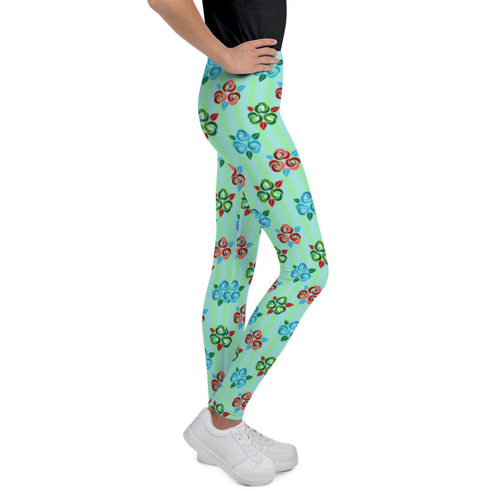 Rose Bouquet Youth Leggings