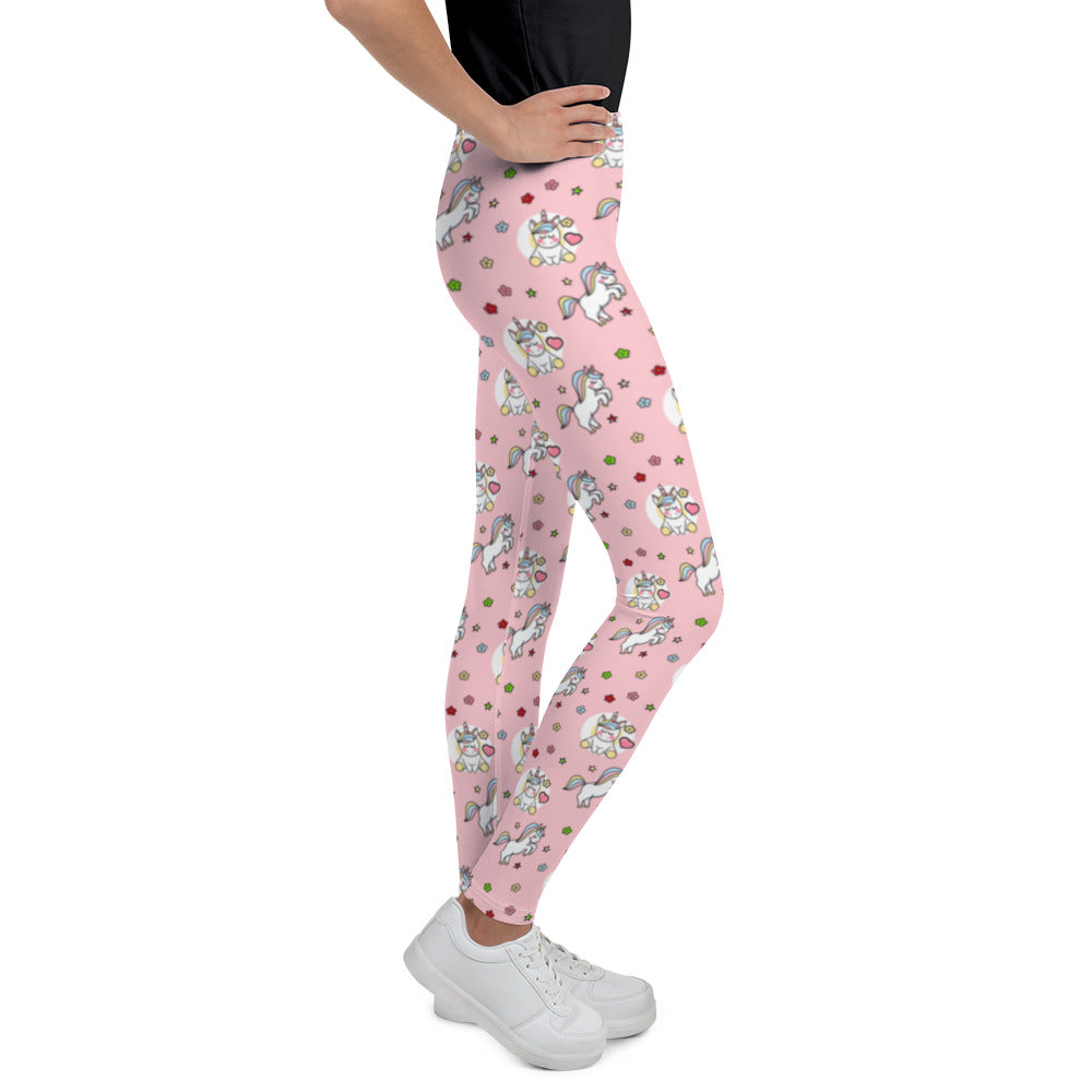 Unicorn Youth Leggings - Pink