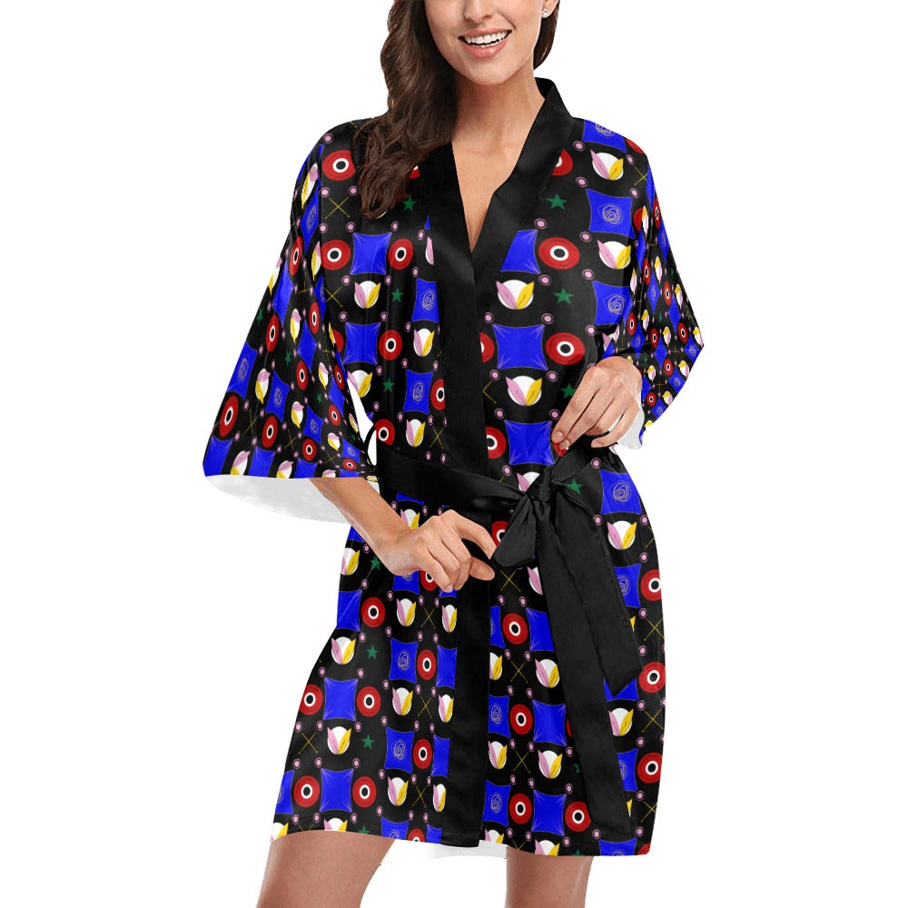 Ankara Inception Print Kimono Robe Coverup