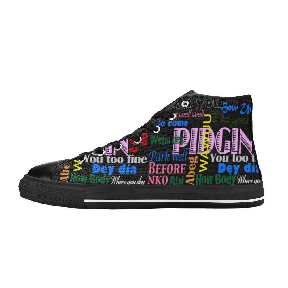 AfriBix Pidgin Print Women's Hightop Canvas