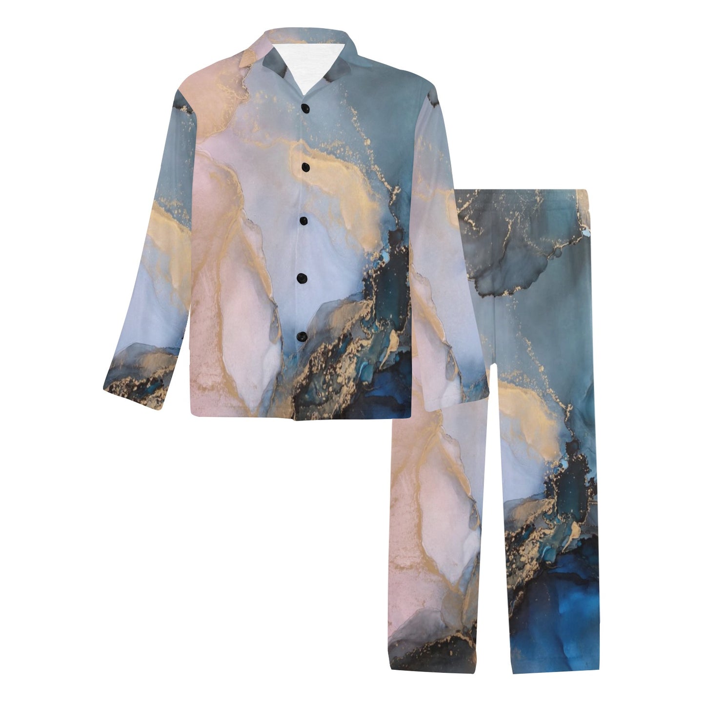 Space Galaxy Men's Long Sleeve Loungewear Set