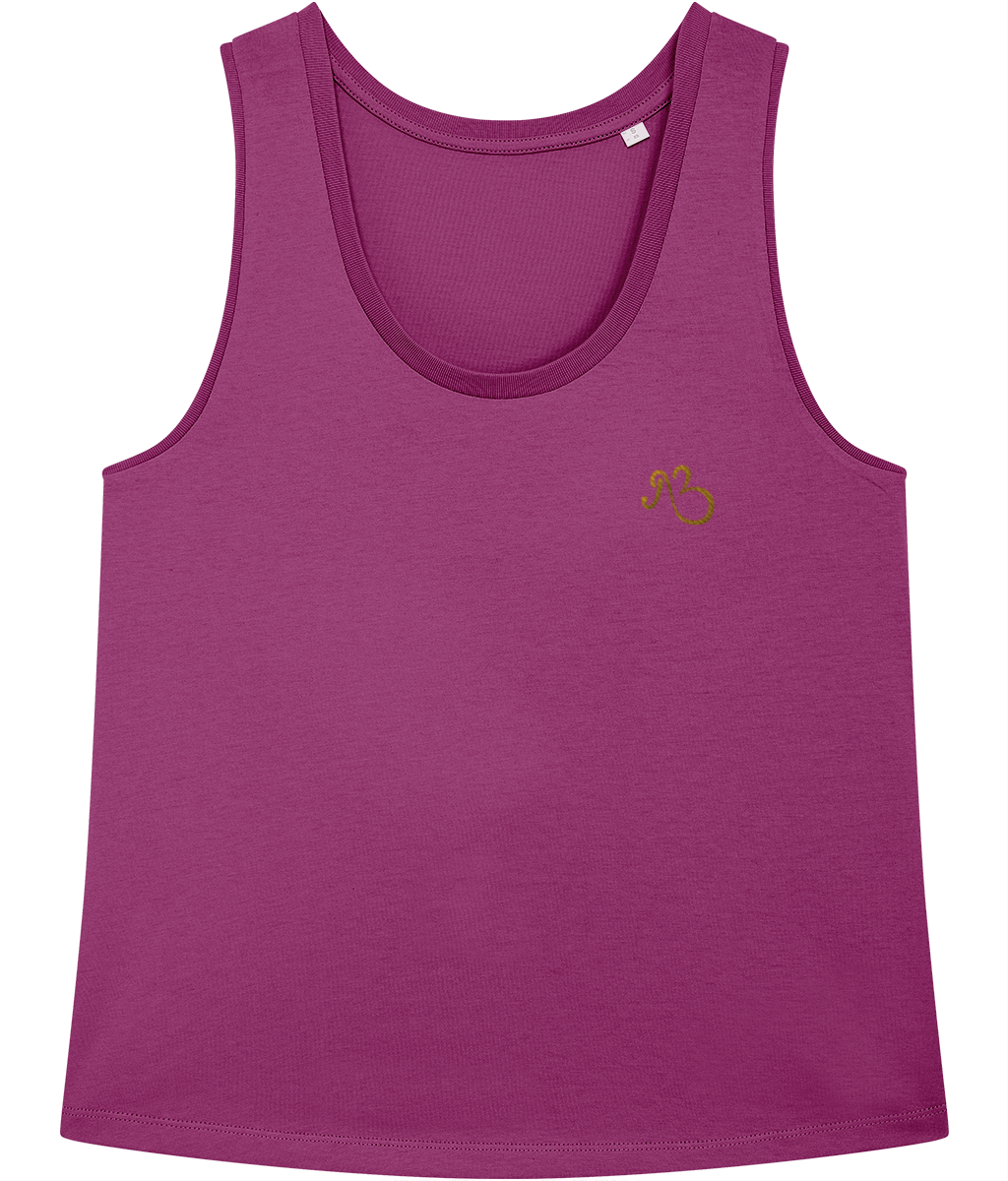 AfriBix Classic Embroidered Organic Cotton Tank Top