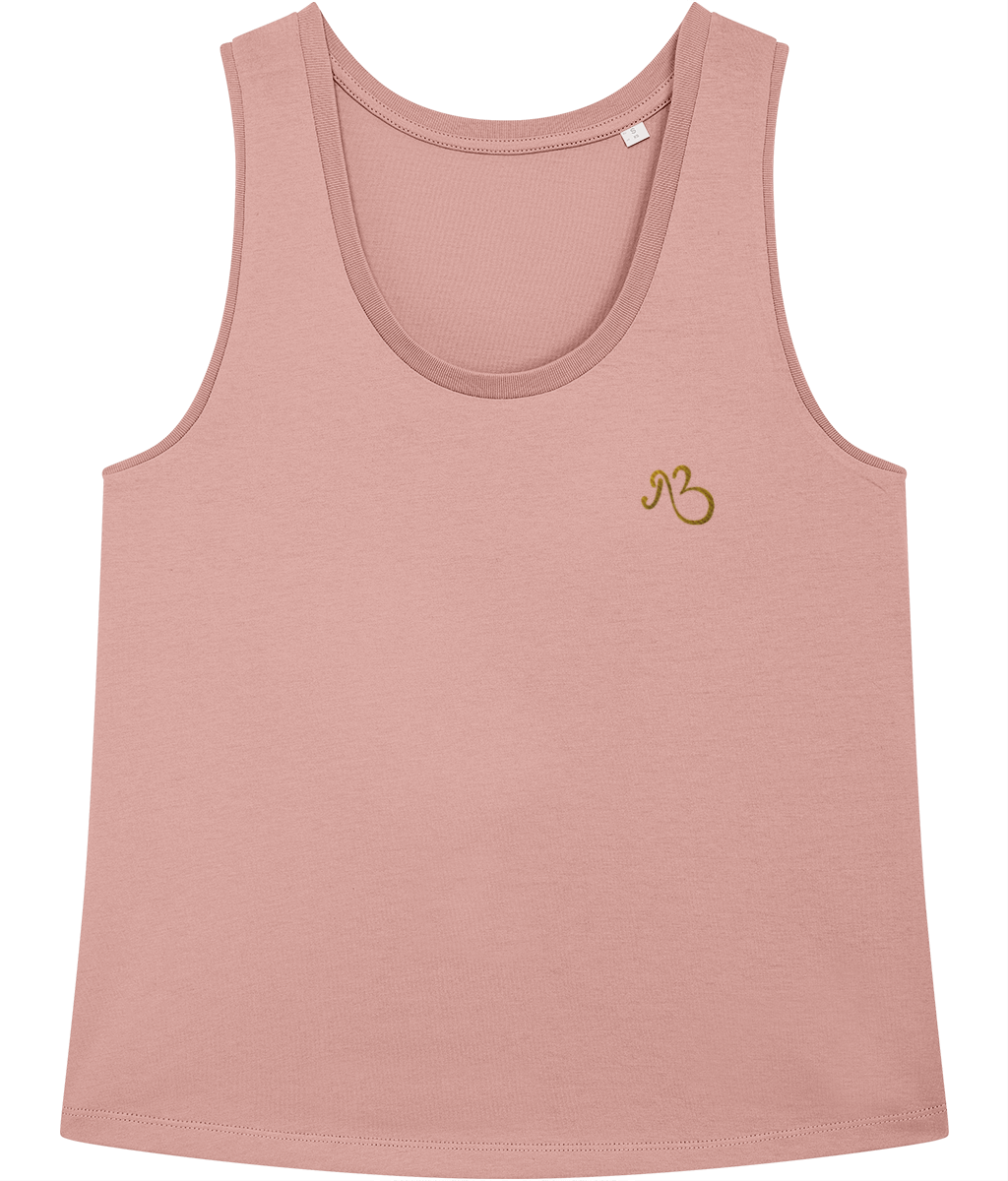 AfriBix Classic Embroidered Organic Cotton Tank Top