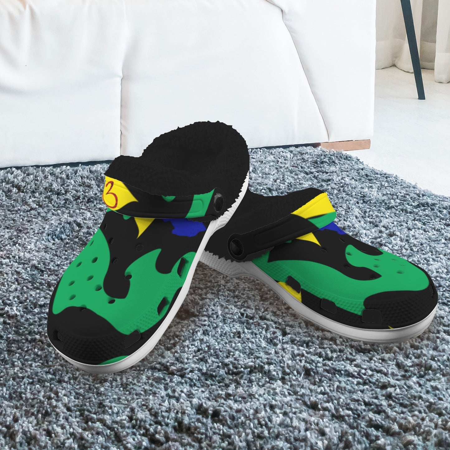 AfriBix Camo Print Fleece Lined UNISEX Clogs Warm Slippers