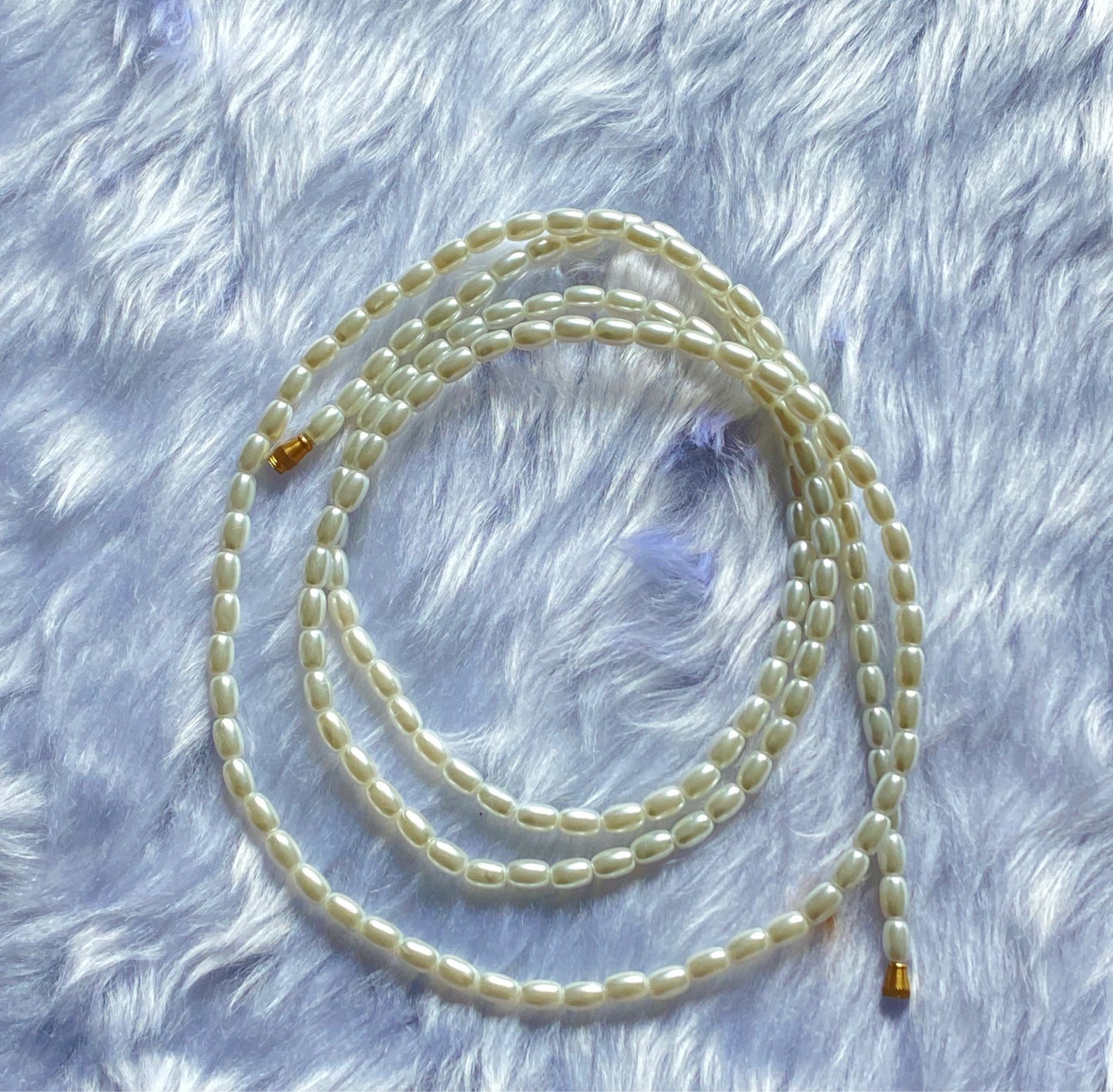 Adaobi White Pearl Belly Chain Waist Beads