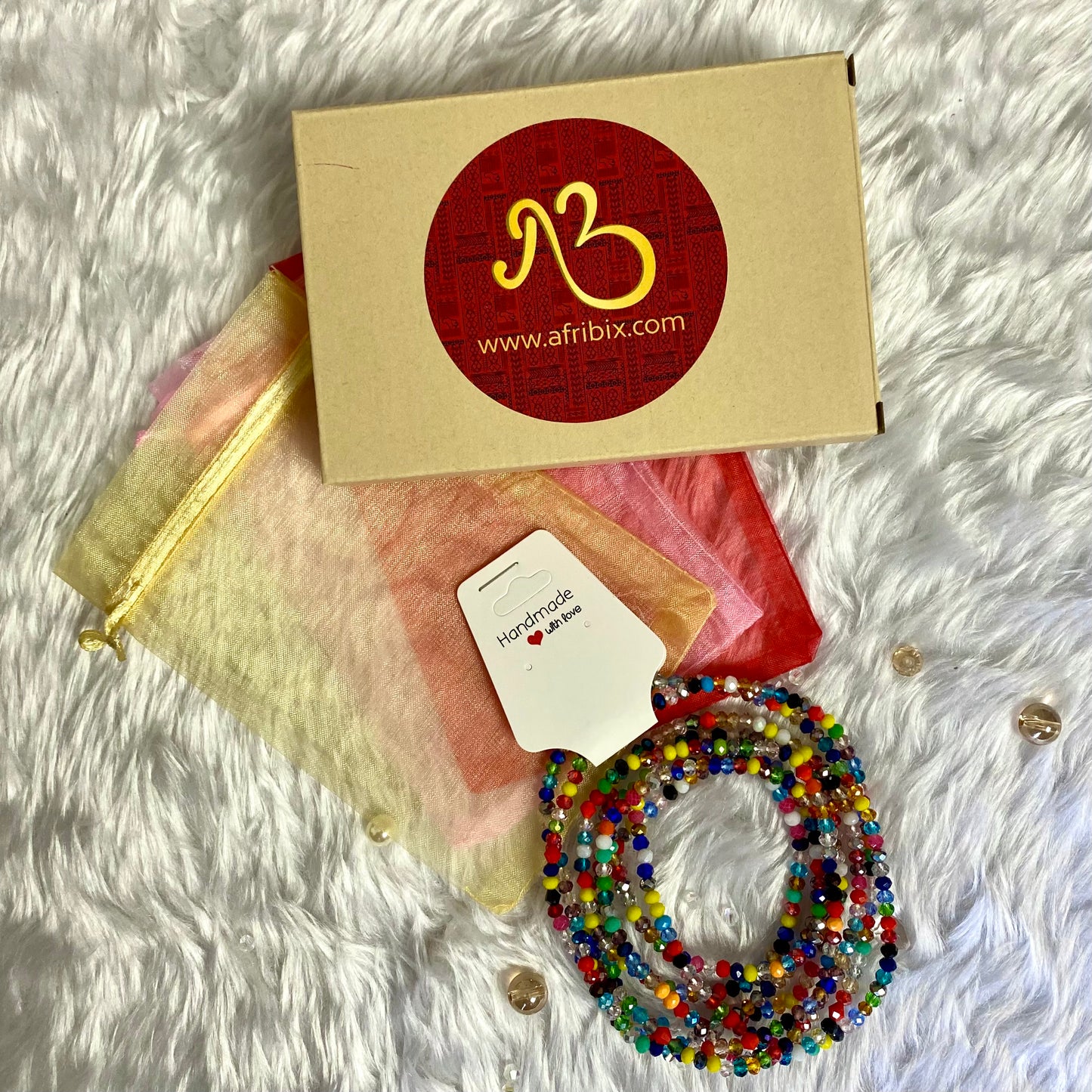 Kente Multi Coloured Belly Chain Waist Beads