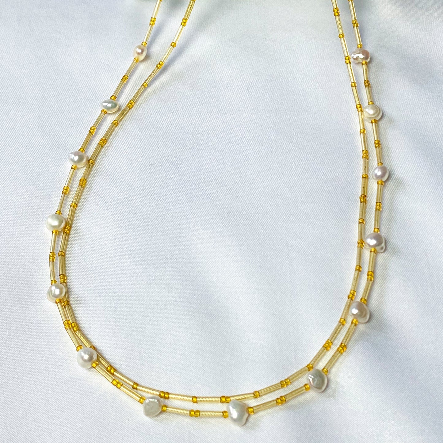 Pearl and Gold Jewels Waist Bead Pair
