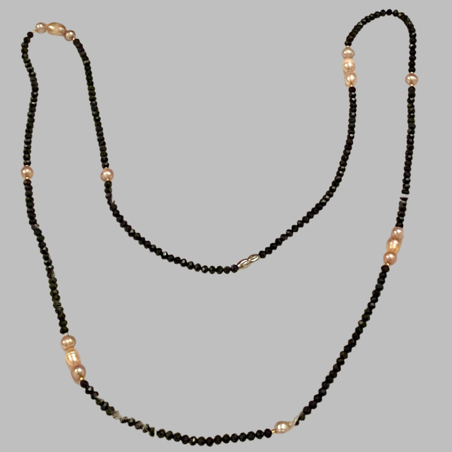 Lily Freshwater Pearl and Black Crystal Waist Bead Set
