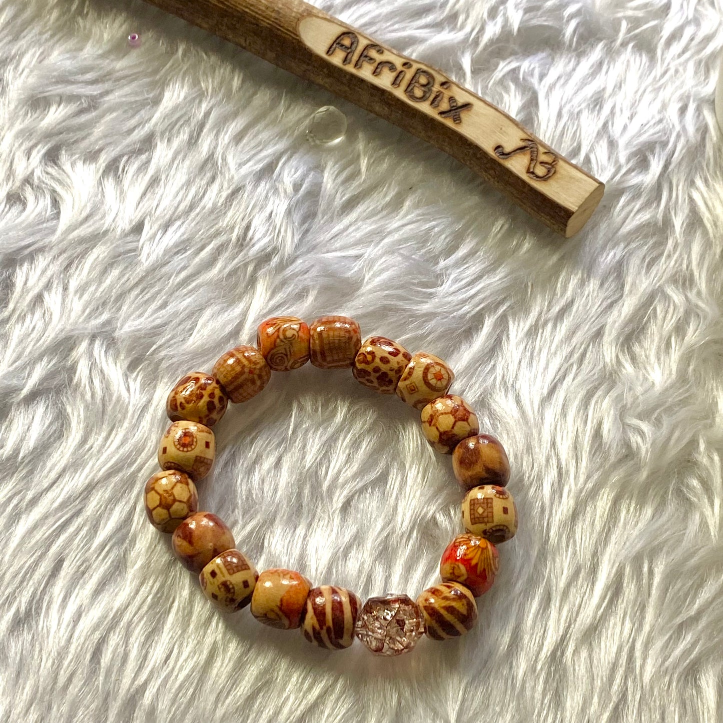 Traditional Wood Bead Bracelet Set