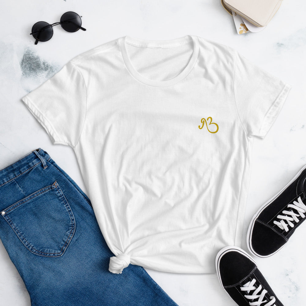 AfriBix Classic Embroidered Women's Short Sleeve T-shirt