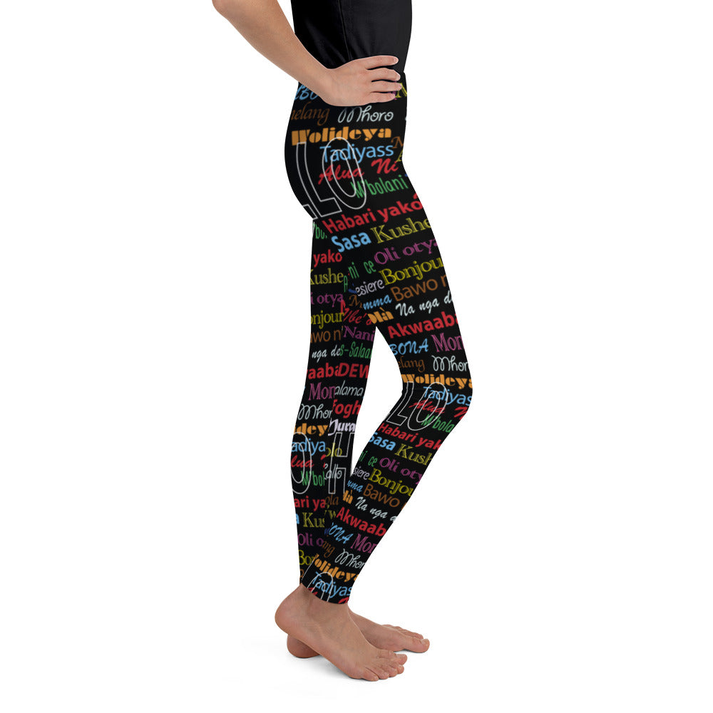 AfriBix Hello Print Youth Leggings