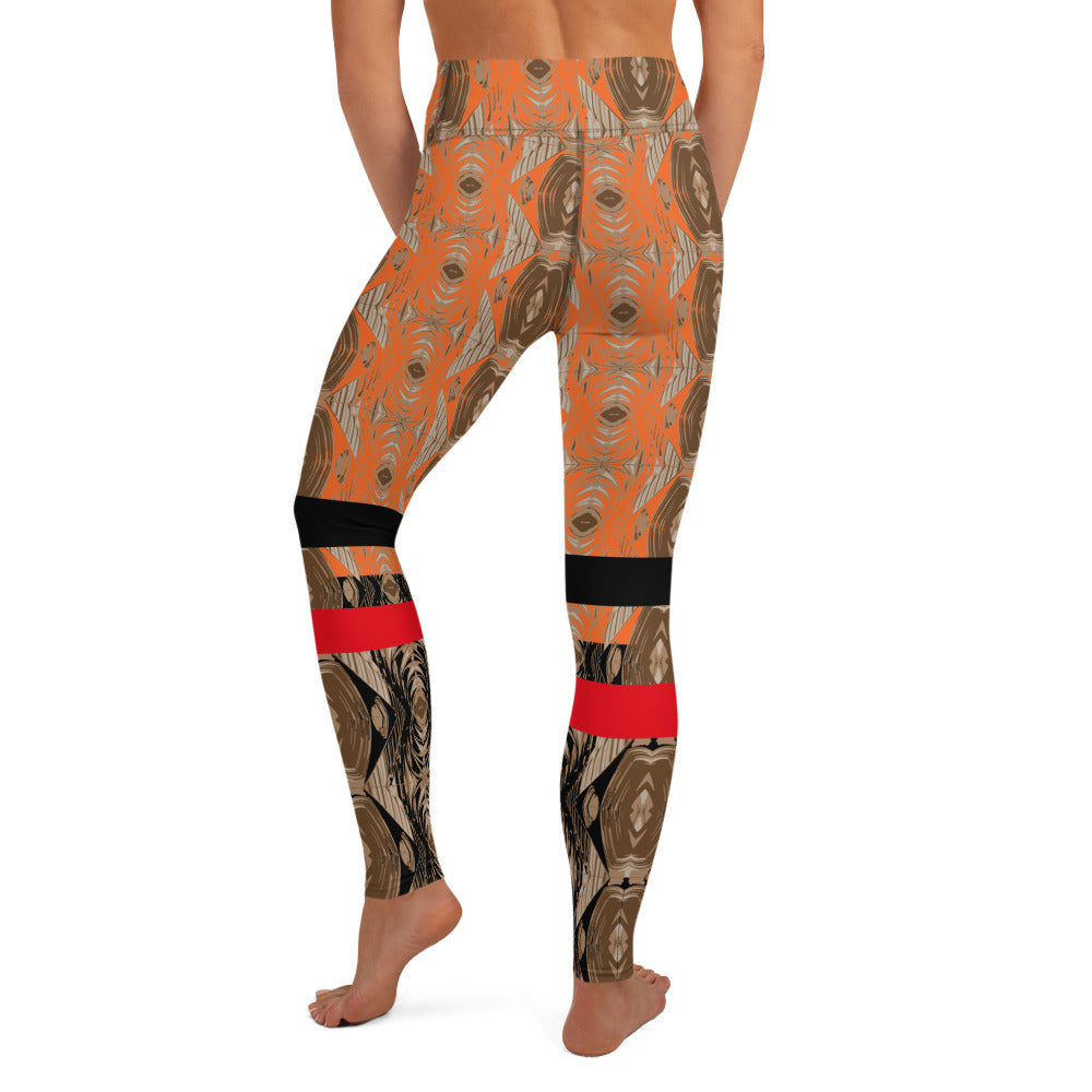 Cathedral Print Patch Leggings - Sun